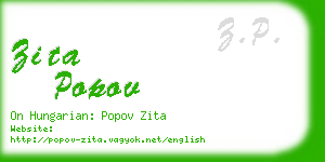 zita popov business card